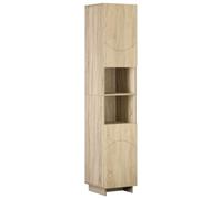 vidaXL Armario de baño Roble Sonoma 36.5 x 38 x 180 cm | Este gabinete liso tiene un estante resistente y duradero, este gabinete rectangular ofrece mucho espacio de almacenamiento