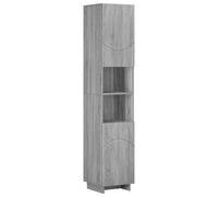 vidaXL Armario de baño Sonoma Gris 36.5 x 38 x 180 cm | Este gabinete liso tiene un estante resistente y duradero, este gabinete rectangular ofrece mucho espacio de almacenamiento