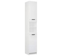 vidaXL Armario de Baño Tocador Ducha Entrada Aseo Cuarto Almacenamiento Habitación Armario Decoración Adorno Madera Contrachapada Blanco