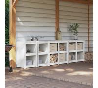 vidaXL Armario de cocina de exterior MEPPEL 4 uds. Blanco