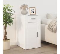 vidaXL Armario de escritorio contrachapada blanco brillo 40x49x75 cm