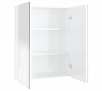 vidaXL Armario de espejo de baño MDF negro brillante 60x15x75 cm en color Negro brillo/blanco y roble/Antracita y más | almacenamiento funcional diseño moderno para baño dormitorio sala