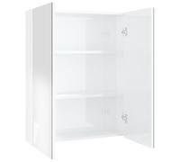 vidaXL Armario de espejo de baño MDF negro brillante 60x15x75 cm en color Negro brillo/blanco y roble/Antracita y más | almacenamiento funcional diseño moderno para baño dormitorio sala