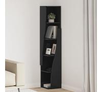 vidaXL Armario de esquina 27,5x27x140cm Madera de ingeniería Negro