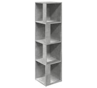 vidaXL Armario de Esquina Estante de Libros Estantería Librería Almacenamiento Adorno Decoración Estudio Contrachapada Gris Hormigón 33x33x132 cm