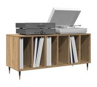 vidaXL Armario de grabación de Roble Artesanal 100 x 38 x 48 cm, Mueble de Madera de ingeniería, solución de Almacenamiento rústica para la Sala de Estar, Unidad de exhibición de Medios, estantería,