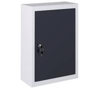 vidaXL Armario de herramientas de pared industrial metal gris y negro