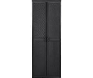 vidaXL, armario de jardín, color , 65x45x172 cm, material: polipropileno (imitación ratán)
