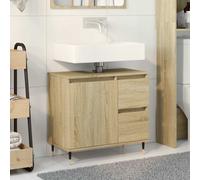 vidaXL Armario de lavabo de baño madera roble Sonoma 65x33x60 cm