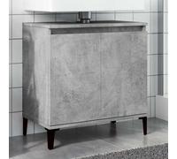 vidaXL Armario de lavabo madera contrachapada gris hormigón 58x33x60cm