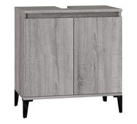 Vidaxl armario de lavabo madera contrachapada gris sonoma 58x33x60 cm