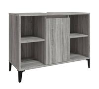 vidaXL Armario de lavabo madera contrachapada gris Sonoma 80x33x60 cm