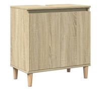 Vidaxl armario de lavabo madera contrachapada roble sonoma 58x33x60 cm