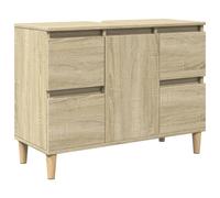 vidaXL Armario de lavabo madera contrachapada roble Sonoma 80x33x60 cm
