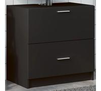 vidaXL Armario de lavabo madera de ingeniería negro 59x37x59 cm