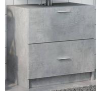 vidaXL Armario de lavabo Madera de ingeniería Gris hormigón 59x37x59 cm