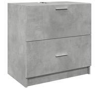 vidaXL Armario de lavabo madera ingeniería gris hormigón 59x37x59 cm