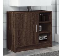 vidaXL Armario de lavabo madera ingeniería marrón roble 63x29x55 cm