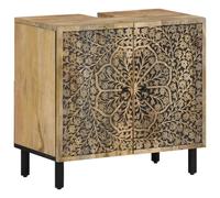 vidaXL Armario de lavabo para baño madera maciza de acacia 62x33x58 cm