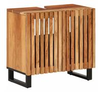vidaXL Armario de lavabo para baño madera maciza de acacia 62x34x58 cm