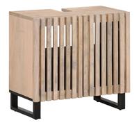 vidaXL Armario de lavabo para baño madera maciza de mango 62x34x58 cm