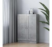 vidaXL Armario de libros contrachapada gris hormigón 82,5x30,5x11 cm