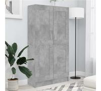 vidaXL Armario de libros contrachapada gris hormigón 82,5x30,5x150cm