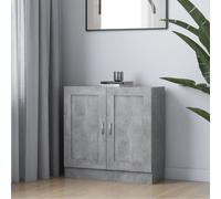 vidaXL Armario de libros contrachapada gris hormigón 82,5x30,5x80 cm