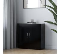 vidaXL Armario de libros madera contrachapada negro 82,5x30,5x80 cm