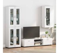 vidaXL Armario de Madera con almacenamiento brillante 50 x 29 x 100 cm