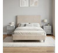 vidaXL Armario de Noche 2 uds. Gris Hormigón 43 x 34,5 x 49,5 cm