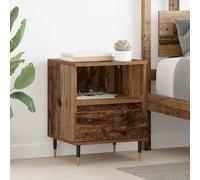 vidaXL Mesitas de noche, 2 unidades, madera reciclada, 40 x 35 x 50 cm, material de madera