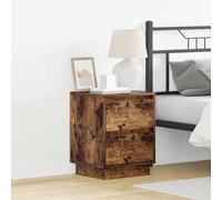 vidaXL Armario de Noche 2 uds. Roble ahumado 39 x 34,5 x 50 cm