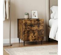 vidaXL Armario de Noche 2 uds. Roble Ahumado 43 x 34,5 x 49,5 cm