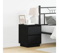 vidaXL Armario de Noche 2 uds. Roble Negro 39 x 34,5 x 50 cm