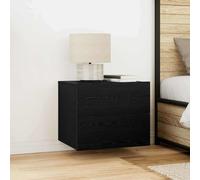 vidaXL Armario de Noche 2 uds. Roble Negro 50 x 39 x 41 cm