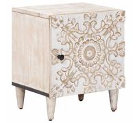 vidaXL Armario de Noche 40 x 33,5 x 46 cm Madera de mango maciza
