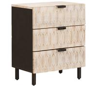 vidaXL Armario de Noche 50 x 33 x 62 cm Madera de mango maciza