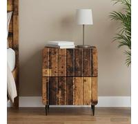 vidaXL Armario de Noche Madera envejecida 43 x 34,5 x 49,5 cm