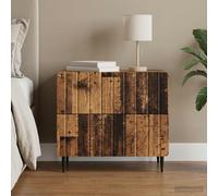 vidaXL Armario de Noche Madera envejecida 62 x 34,5 x 49,5 cm