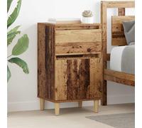 vidaXL Mesita de noche de madera reciclada, 40 x 35 x 70 cm, material de madera