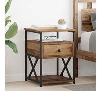 vidaXL Mesita de noche de madera reciclada, 40 x 42 x 55 cm, material de madera