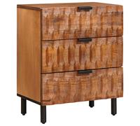 vidaXL Armario de Noche Marrón 50 x 33 x 62 cm Madera de mango maciza