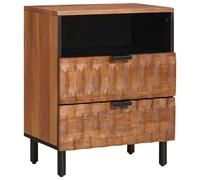 vidaXL Armario de Noche Marrón 50 x 33 x 62 cm Madera de mango maciza
