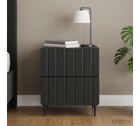 vidaXL Armario de Noche Negro 43 x 34,5 x 49,5 cm Madera de Ingeniería