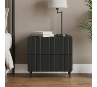 vidaXL Armario de Noche Negro 62 x 34,5 x 49,5 cm Madera de Ingeniería
