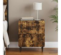 vidaXL Armario de Noche Roble Ahumado 43 x 34,5 x 49,5 cm