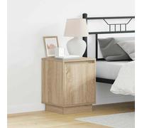 vidaXL Armario de Noche Roble Sonoma 39 x 34,5 x 50 cm, Cabinete Moderno, mesita compacta y Tabla para Dormir, Mueble Esencial para tu Dormitorio y Almacenamiento