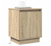 vidaXL Armario de Noche Roble Sonoma 39 x 34,5 x 50 cm, Cabinete Moderno, mesita compacta y Tabla para Dormir, Mueble Esencial para tu Dormitorio y Almacenamiento