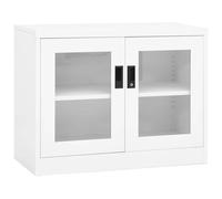 vidaXL Armario de oficina de acero blanco 90x40x70 cm